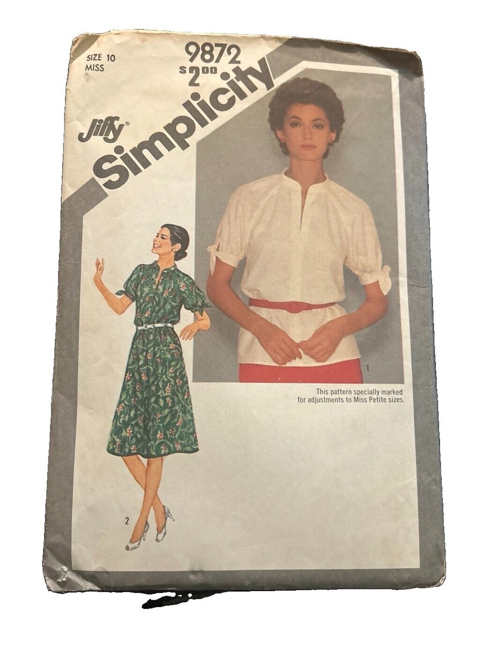 Simplicity  9872 sewing  pattern  Ladies  tunic dress Size 10